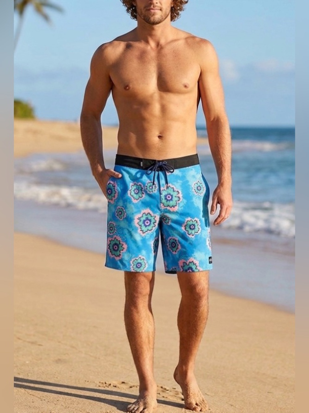 NWT!! Volcom Medal Petal Stoney 19" Beach Boardshorts Swim Shorts Trunks Size 36